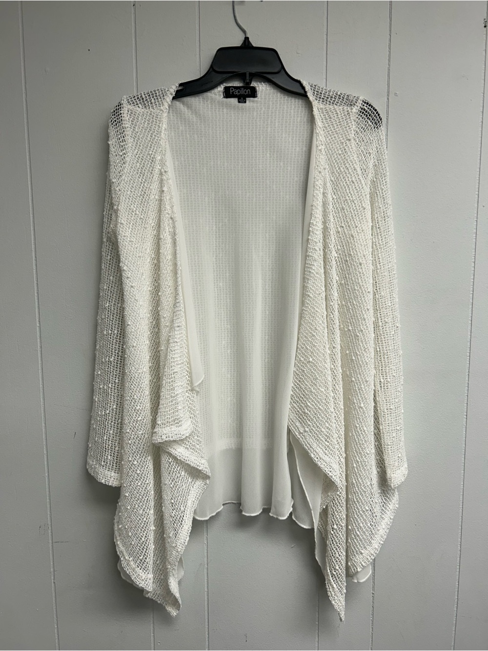 Papillon Blanc Shimmering White Cardigan